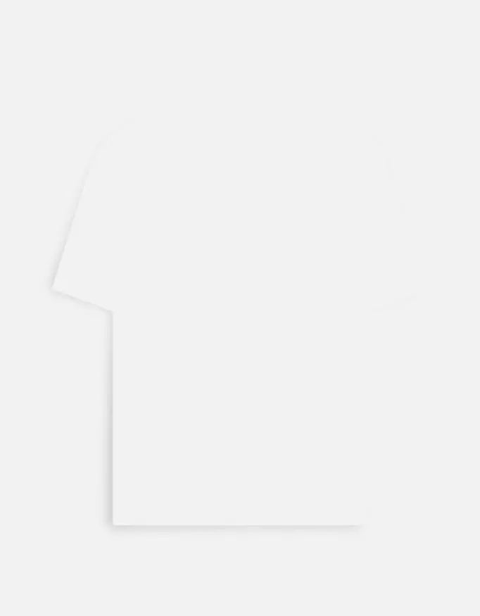 Plain white short-sleeve t-shirt laid flat on a white background